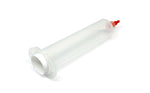 30cc size clear syringe barrel horizontal